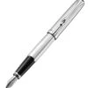 Diplomat Excellence A2 Guilloche Stripes Chrome Fountain Pen, Fine Nib