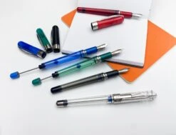 Pineider Avatar Twin Tank Touchdown Fountain Pen, Forest Green -Famous Pen Shop 3c4cb06d 04df 5e3e 974e d3a6230ac013