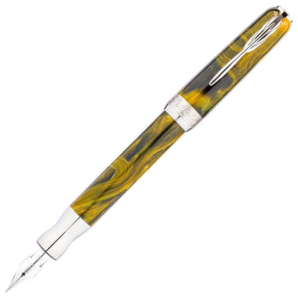 Pineider La Grande Bellezza Gemstone Fountain Pen, Tigers Yellow, Medium Nib 1 Pineider La Grande Bellezza Gemstone Fountain Pen, Tigers Yellow, Medium Nib