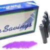 24 Standard International Short Fountain Pen Ink Cartridges, Royal Purple