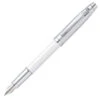 Sheaffer 100 Fountain Pen, Brushed Chrome & White, Medium Nib