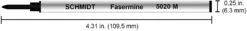 Schmidt Fiber Tip Marker Rollerball Pen Refills, 5020, Medium -Famous Pen Shop 61 0izULk3L. AC SL1500