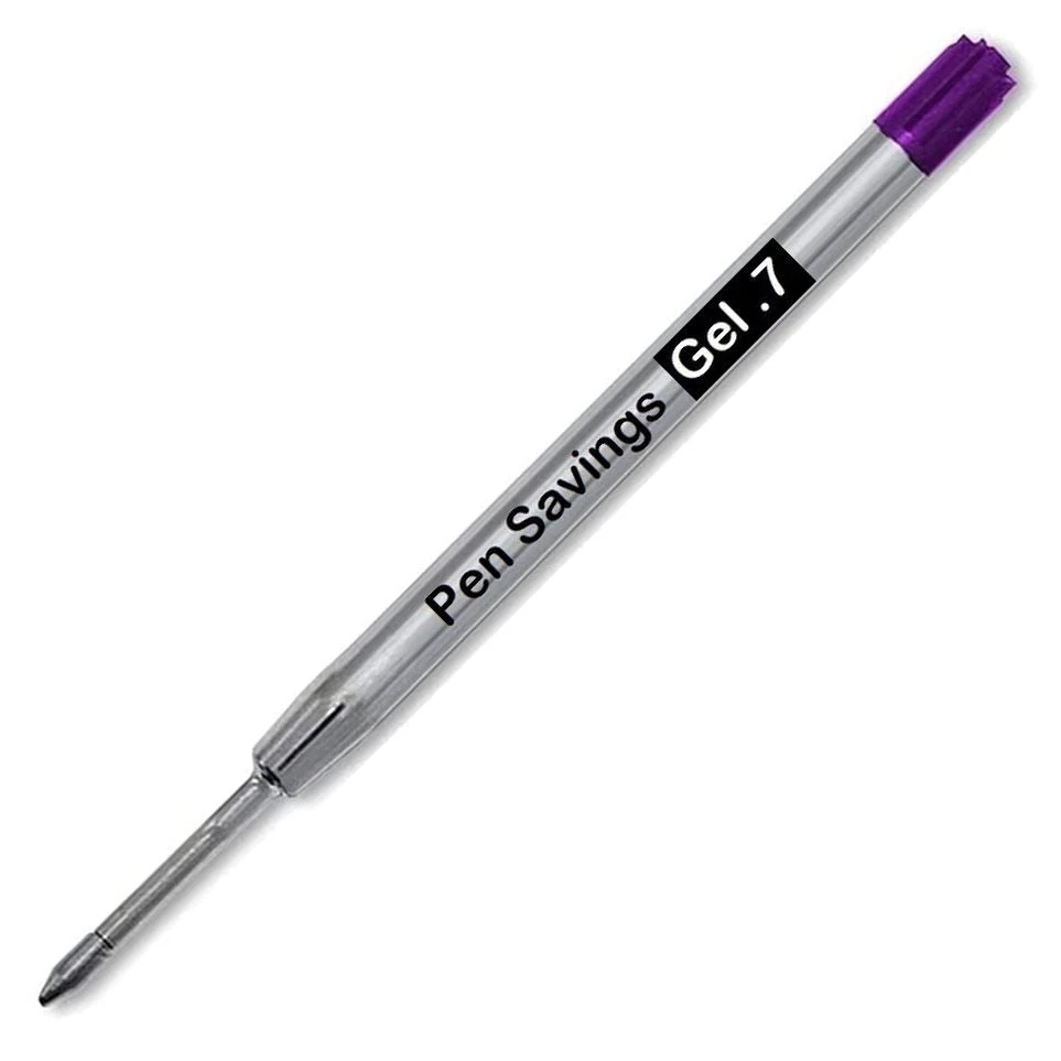 Parker Style Ballpoint Pen Refills, GEL Ink, .7mm, Purple Ink 1 Parker Style Ballpoint Pen Refills, GEL Ink, .7mm, Purple Ink