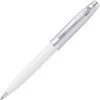 Sheaffer 100 Ballpoint Pen, White Lacquer & Brushed Chrome
