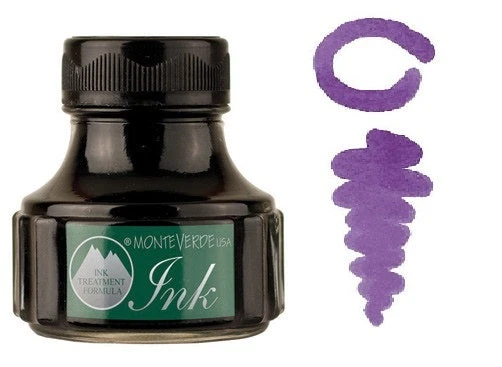 Monteverde 90ml Gemstone Fountain Pen Ink Bottle, Amethyst 1 Monteverde 90ml Gemstone Fountain Pen Ink Bottle, Amethyst