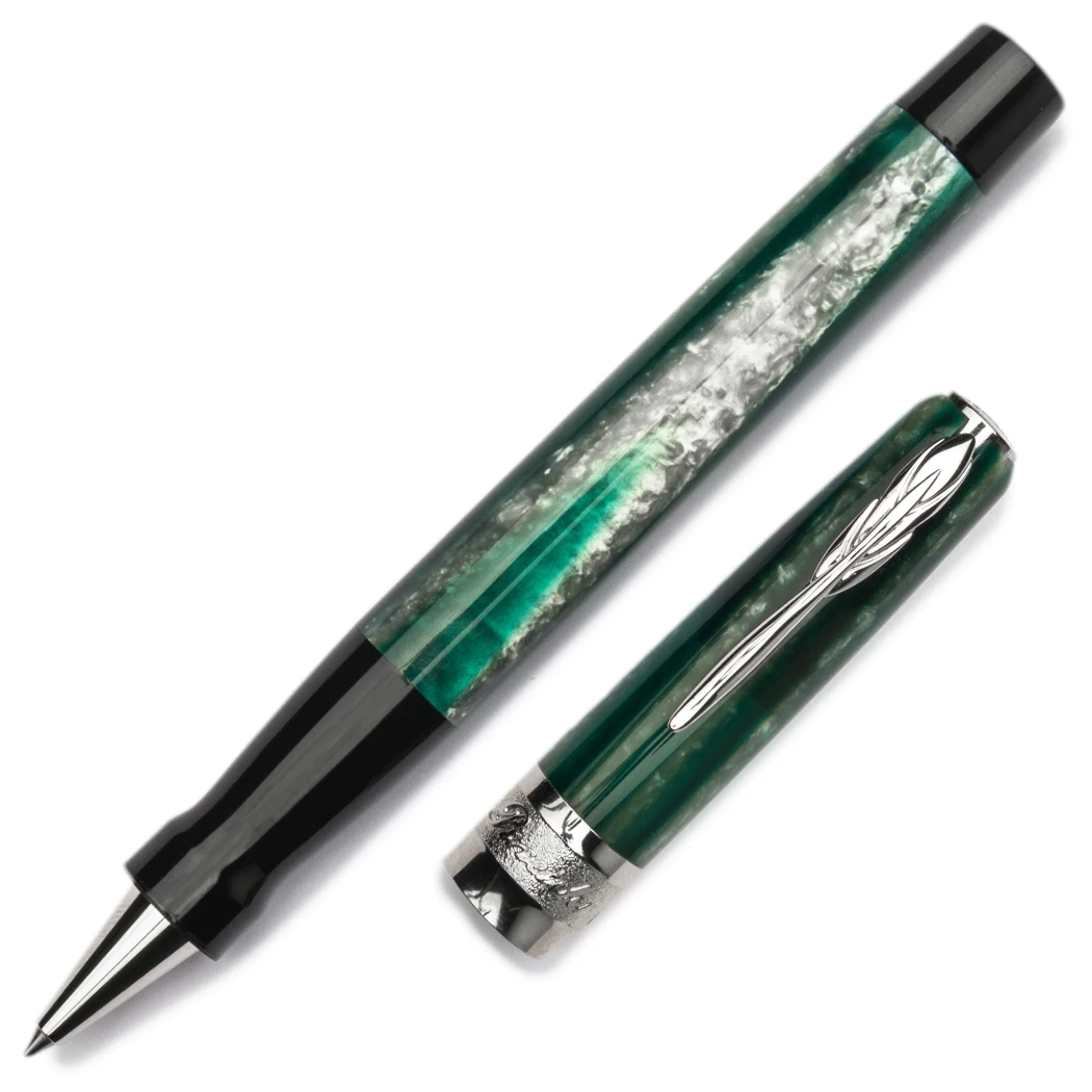 Pineider Arco Desert Beetle Rollerball Pen, Green & Black 3 Pineider Arco Desert Beetle Rollerball Pen, Green & Black - Image 3