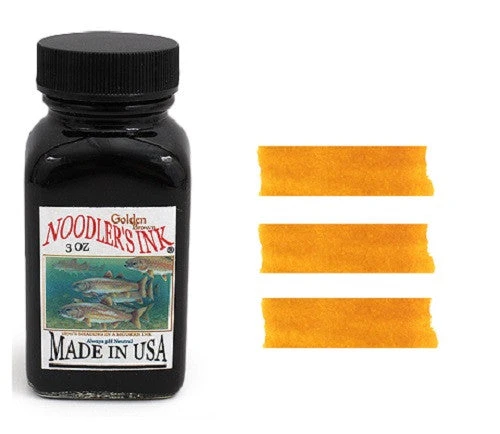 Noodlers Fountain Pen Ink Bottle - Golden Brown 1 Noodlers Fountain Pen Ink Bottle - Golden Brown