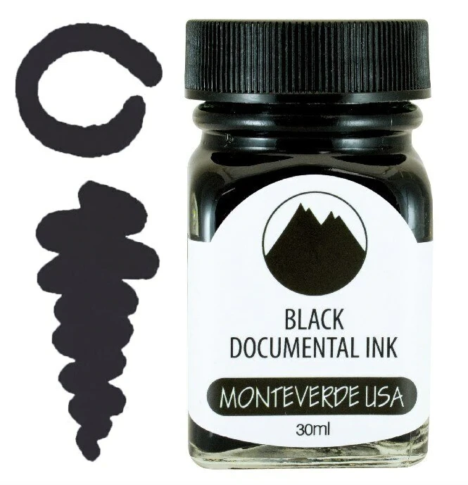 Monteverde 30ml Fountain Pen Ink Bottle, Documental Black 1 Monteverde 30ml Fountain Pen Ink Bottle, Documental Black