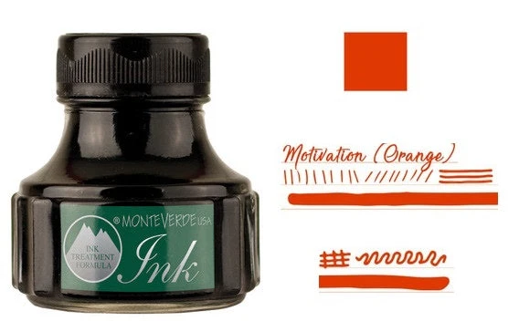 Monteverde 90ml Emotion Fountain Pen Ink Bottle, Motivation Orange 1 Monteverde 90ml Emotion Fountain Pen Ink Bottle, Motivation Orange