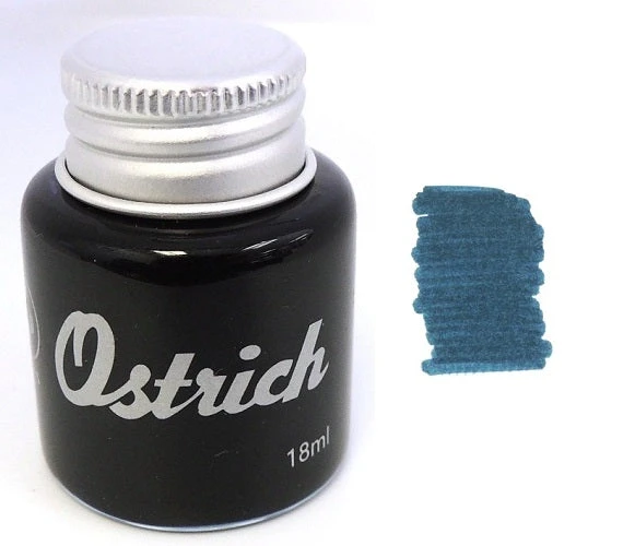 Ostrich Fountain Pen Ink Bottle, 18ml, Lake Baikal Blue Green 1 Ostrich Fountain Pen Ink Bottle, 18ml, Lake Baikal Blue Green
