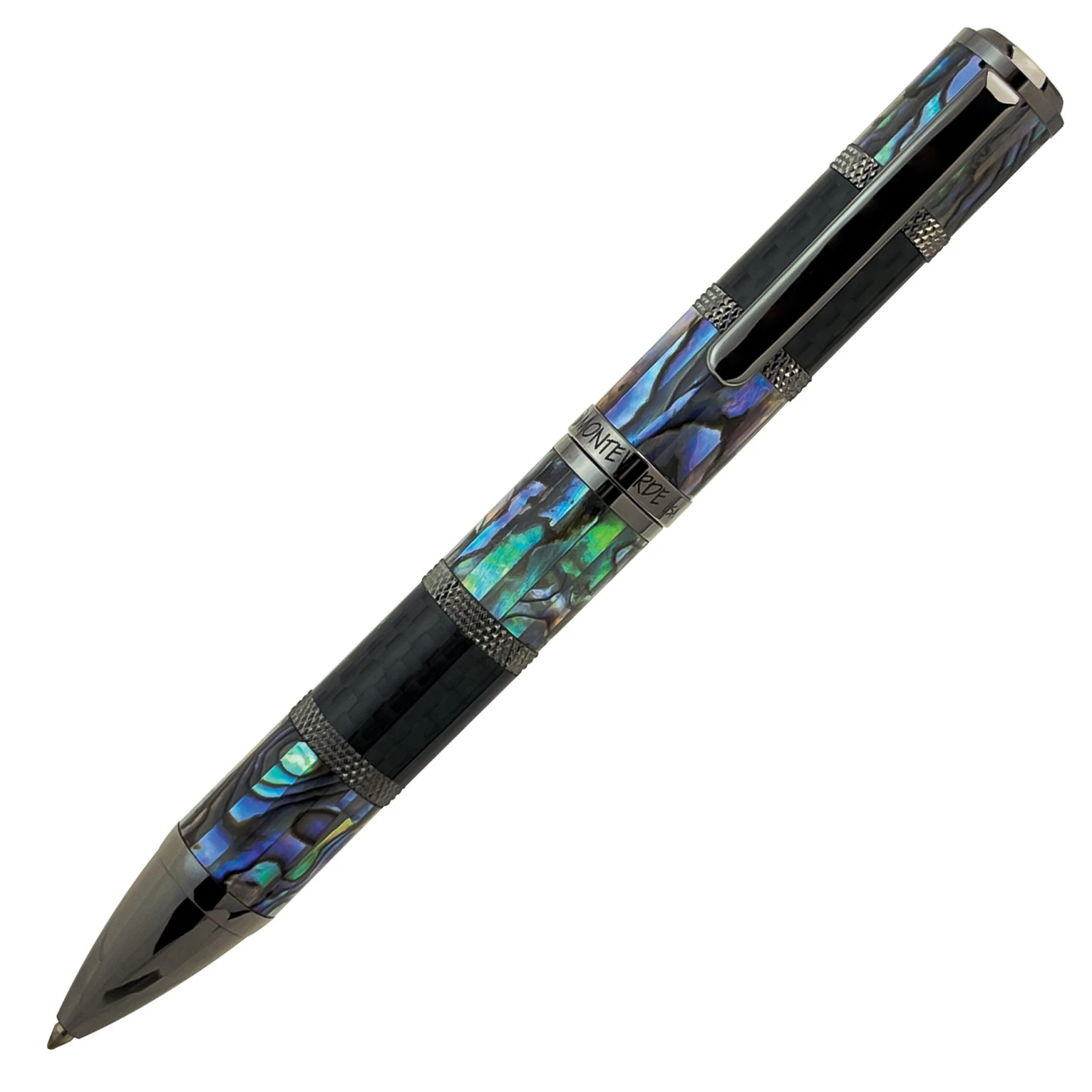 Monteverde Regatta Limited Edition Ballpoint Pen, Abalone Shell & Carbon Fiber 1 Monteverde Regatta Limited Edition Ballpoint Pen, Abalone Shell & Carbon Fiber