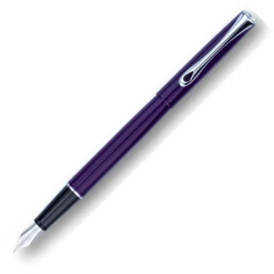 Diplomat Traveller Fountain Pen, Deep Purple & Chrome