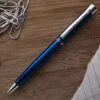 Monteverde Strata Ballpoint Pen, Blue & Chrome