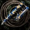 Stipula Limited Edition Etruria Faceted Fountian Pen, Champagne Blue