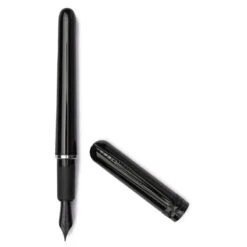 Pineider Avatar Fountain Pen, Gloss Black W/ Black Trim, Medium Nib