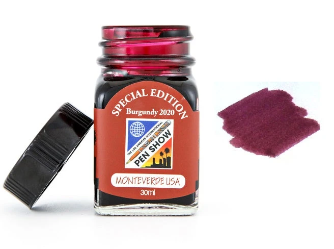 Monteverde 30ml Special Edition Fountain Pen Ink Bottle, 2020 LA Burgundy 1 Monteverde 30ml Special Edition Fountain Pen Ink Bottle, 2020 LA Burgundy