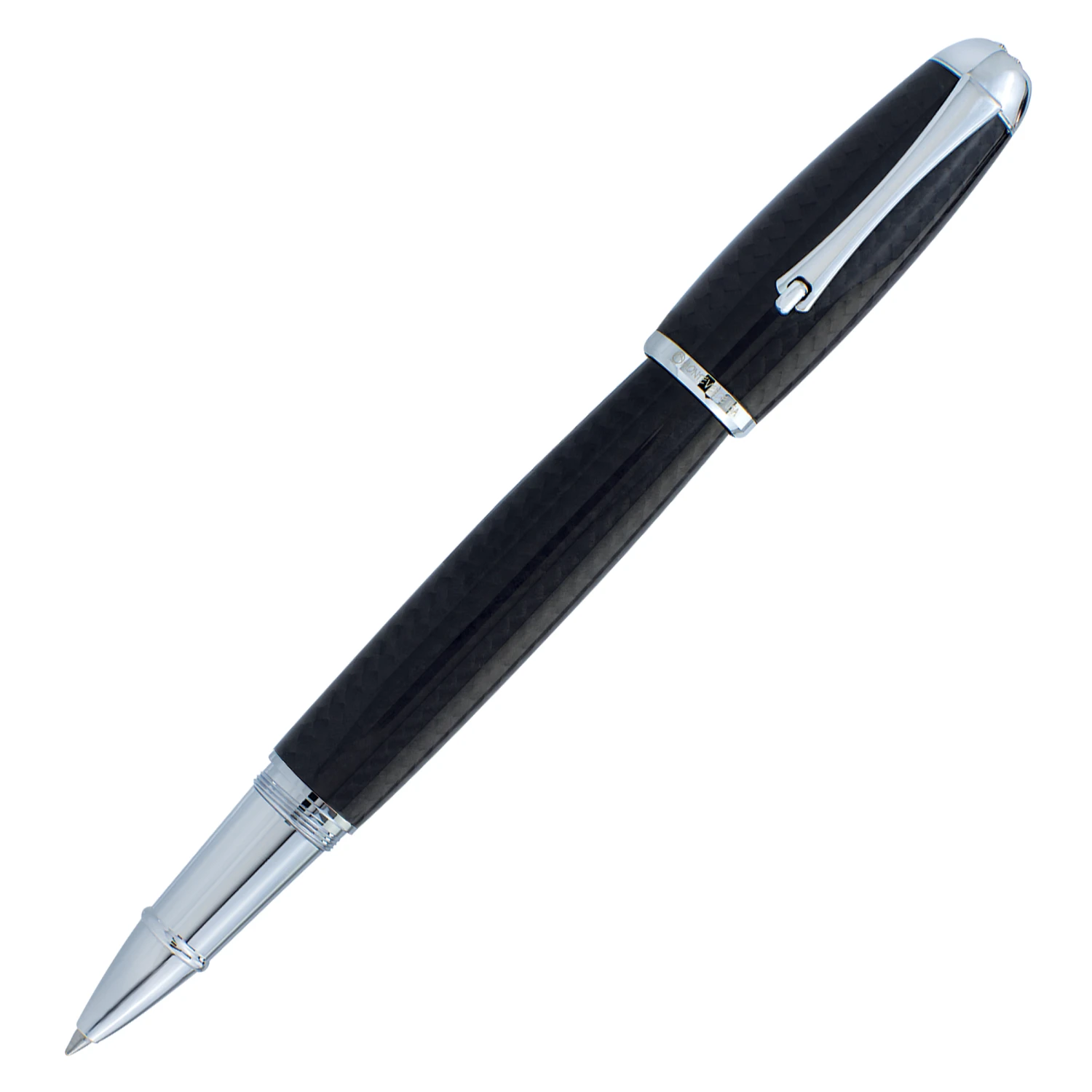Monteverde Super Mega Carbon Fiber Rollerball Pen, Chrome Trim 1 Monteverde Super Mega Carbon Fiber Rollerball Pen, Chrome Trim