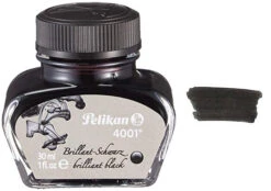 Pelikan 4001 Fountain Pen Ink Bottle, 30ml, Brilliant Black