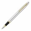 Sheaffer VFM Fountain Pen, Chrome & Gold, Medium Nib