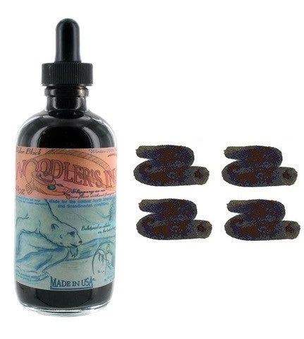 Noodlers Fountain Pen Ink Bottle - 4.5 Oz Polar Black W/ Free Pen 1 Noodlers Fountain Pen Ink Bottle - 4.5 Oz Polar Black W/ Free Pen