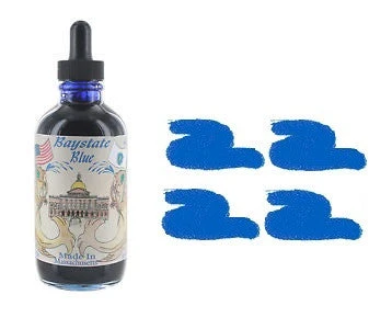 Noodlers Fountain Pen Ink Bottle - 4.5 Oz Baystate Blue W/ Free Pen 1 Noodlers Fountain Pen Ink Bottle - 4.5 Oz Baystate Blue W/ Free Pen