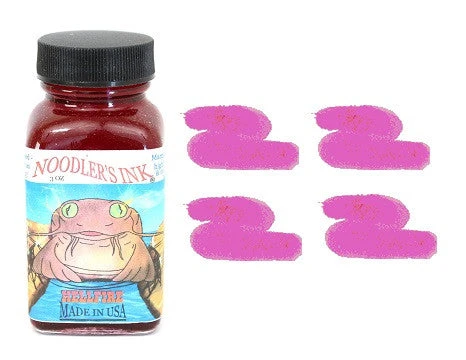 Noodlers Fountain Pen Ink Bottle - Hellfire Highlighter 1 Noodlers Fountain Pen Ink Bottle - Hellfire Highlighter